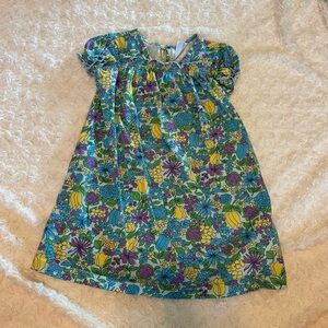 Beautiful Hanna Andersson blue and yellow floral dress